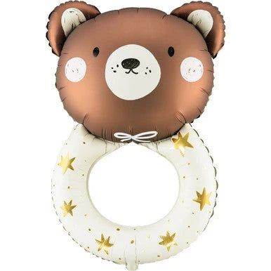 34” Foil Baby Rattle Bear Shaped Balloon The Ultimate Balloon And Party Shop Cheltenham & Gloucester Balloons & Fancy Dress 