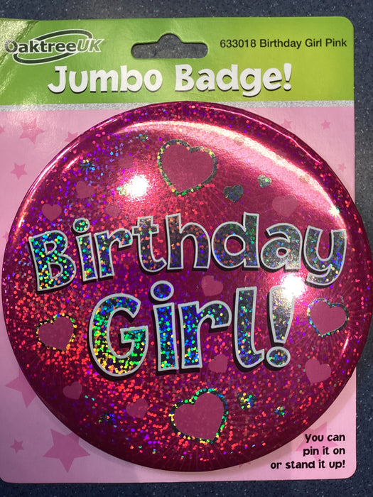 Jumbo Badge Birthday - Asst