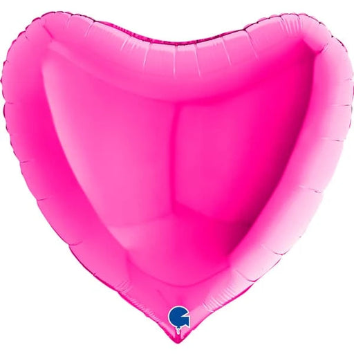 36” Large Foil Heart Balloon - Magenta Pink The Ultimate Balloon And Party Shop Cheltenham & Gloucester Balloons & Fancy Dress 