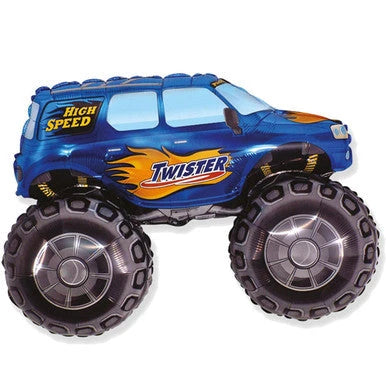 38” Monster Truck Foil Balloon - Blue The Ultimate Balloon And Party Shop Cheltenham & Gloucester Balloons & Fancy Dress 