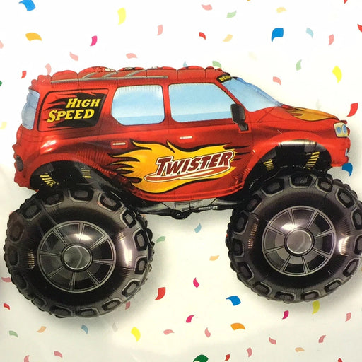 38” Monster Truck Foil Balloon - Red The Ultimate Balloon And Party Shop Cheltenham & Gloucester Balloons & Fancy Dress 