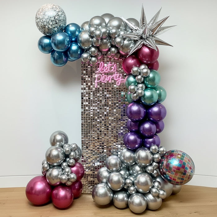 3ft Sequin Wall & Balloon Garland The Ultimate Balloon And Party Shop Cheltenham & Gloucester Balloons & Fancy Dress 