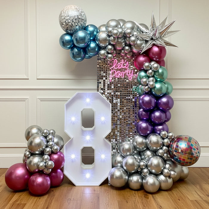 3ft Sequin Wall & Balloon Garland The Ultimate Balloon And Party Shop Cheltenham & Gloucester Balloons & Fancy Dress 