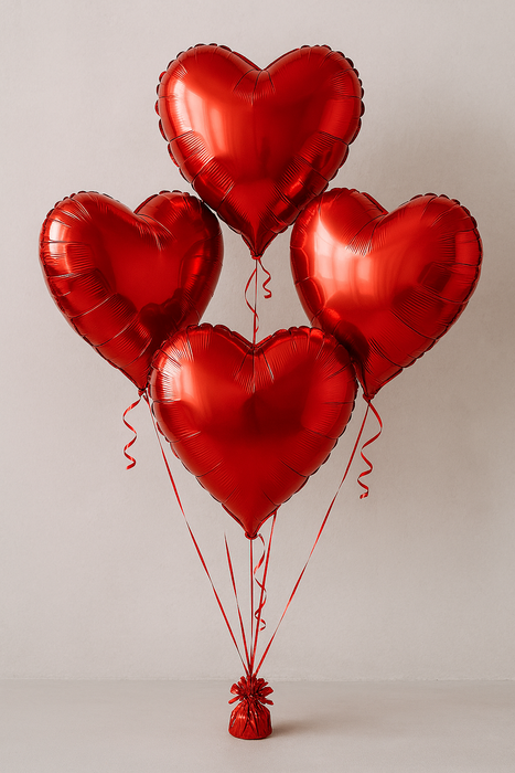 Love Hearts Foil Balloon Display The Ultimate Balloon And Party Shop Cheltenham & Gloucester Balloons & Fancy Dress 