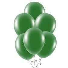 Latex Plain Balloons - Dark Green (10pk