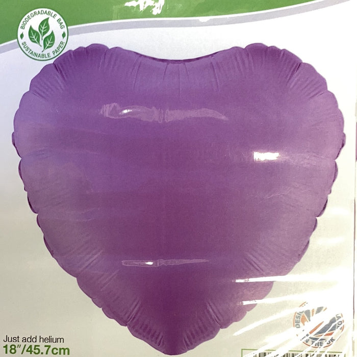 Heart Shaped Foil Balloon - Lavender