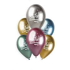 Happy Birthday Latex Balloons (6pk) - Shiny The Ultimate Balloon And Party Shop Cheltenham & Gloucester Balloons & Fancy Dress 