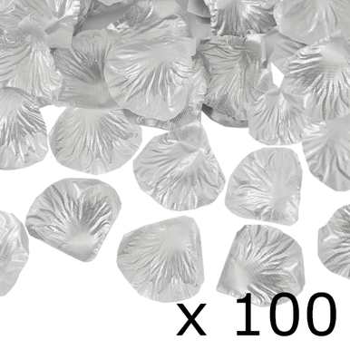 Paper Silver Rose Petals