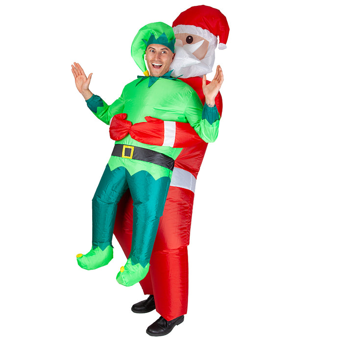 Adult Inflatable Carry Me Santa Costume