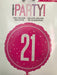18" Foil Age 21 Pink/Silver Balloon The Ultimate Balloon And Party Shop Cheltenham & Gloucester Balloons & Fancy Dress 