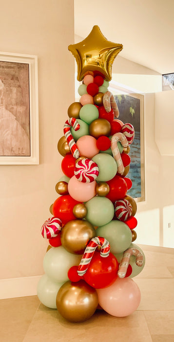 Christmas Tree Balloon Tower