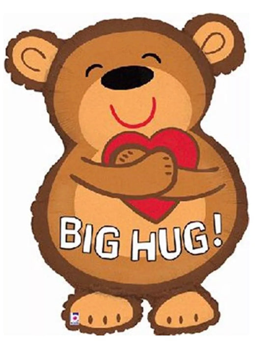 28” Cute Bear Hug Foil Balloon