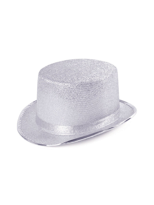 Lurex Glitter Top Hat - Silver The Ultimate Balloon And Party Shop Cheltenham & Gloucester Balloons & Fancy Dress 