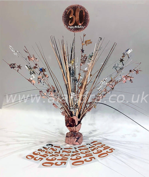 Personalised Balloon Weight Centrepiece - Rose Gold