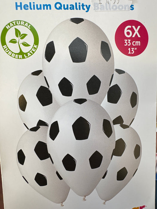 Football Printed Latex Balloons (6pk) The Ultimate Balloon And Party Shop Cheltenham & Gloucester Balloons & Fancy Dress 