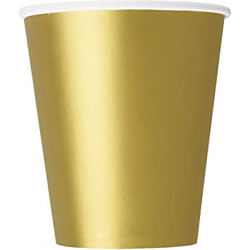 Paper Cups - Gold - The Ultimate Balloon & Party Shop