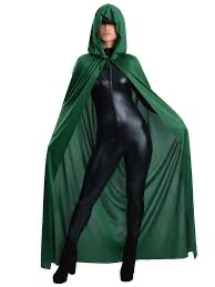 Long Adult Hooded Cape - Green The Ultimate Balloon And Party Shop Cheltenham & Gloucester Balloons & Fancy Dress 