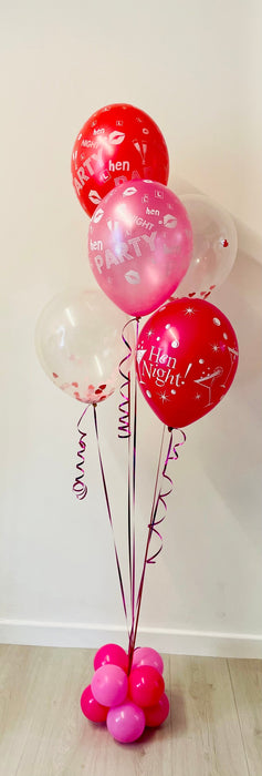 Glitz Hen Party Latex 5 Balloon Bouquet - Pink Glam The Ultimate Balloon And Party Shop Cheltenham & Gloucester Balloons & Fancy Dress 