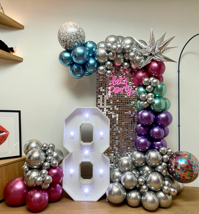 3ft Sequin Wall & Balloon Garland