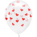 Heart Printed Clear Latex Balloons (6pk) - Red The Ultimate Balloon And Party Shop Cheltenham & Gloucester Balloons & Fancy Dress 