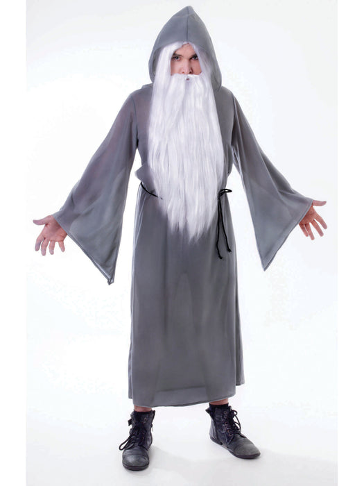 Adult Hooded Wizard Robe - Grey