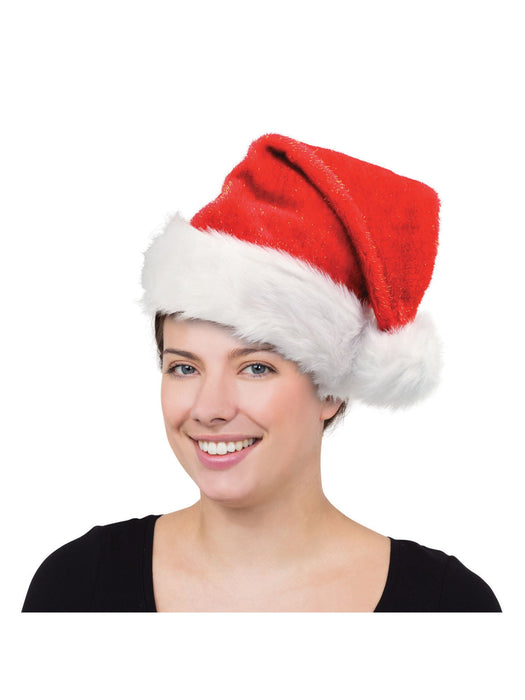 Glitter Santa Plush Hat The Ultimate Balloon And Party Shop Cheltenham & Gloucester Balloons & Fancy Dress 