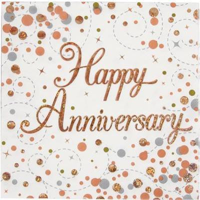 Happy Anniversary Glitz Napkins