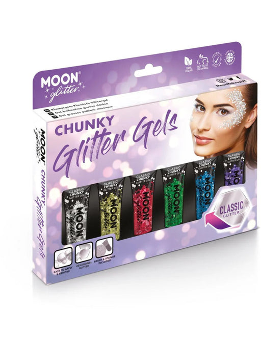 Chunky Glitter Face & Body Gel - 6pk The Ultimate Balloon And Party Shop Cheltenham & Gloucester Balloons & Fancy Dress 
