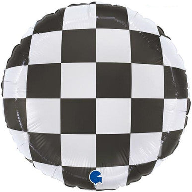 18" Foil Printed Balloon - Racing Flag The Ultimate Balloon And Party Shop Cheltenham & Gloucester Balloons & Fancy Dress 