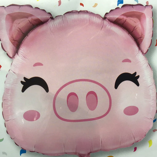 Animal Head Foil Balloon - Pig