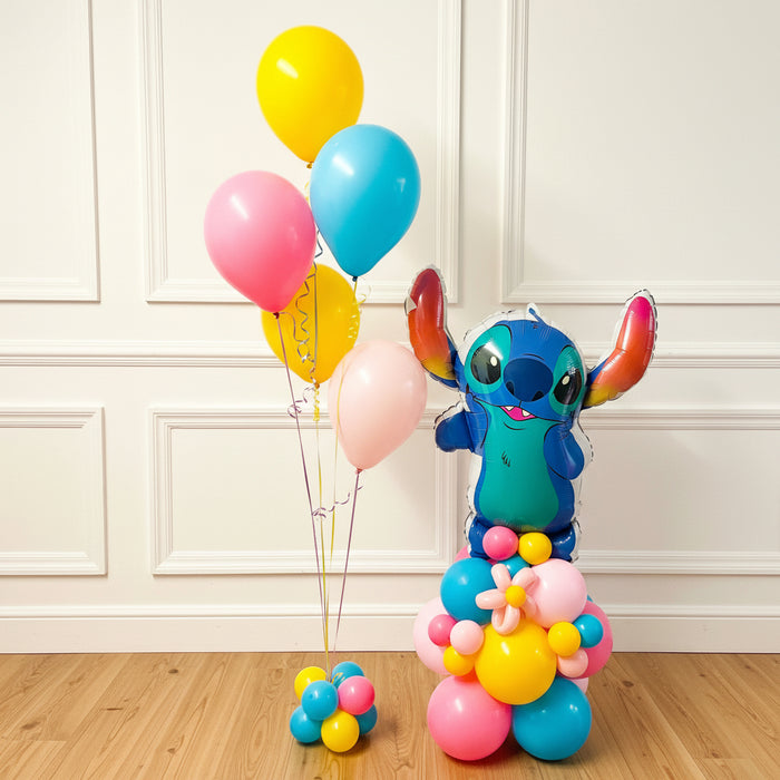 Stitch Themed Balloon Stacks & Bouquet Package The Ultimate Balloon And Party Shop Cheltenham & Gloucester Balloons & Fancy Dress 