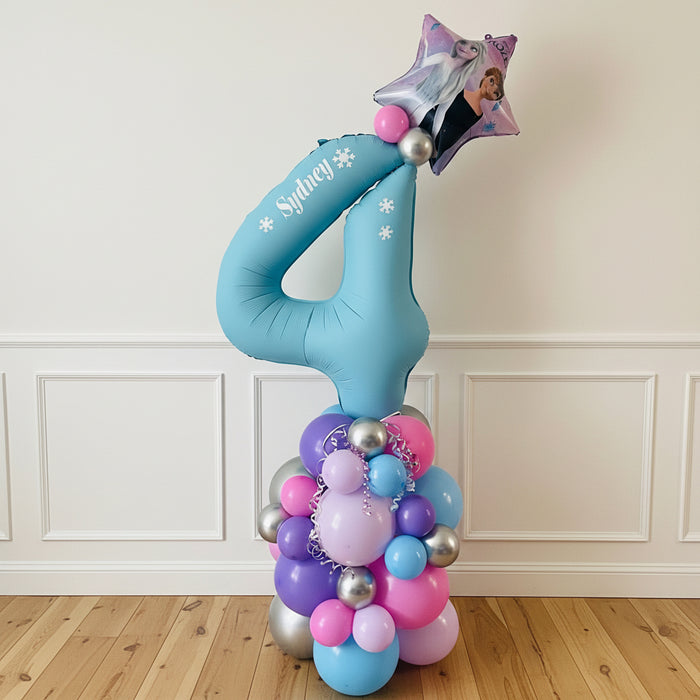 Personalised Age Themed Balloon Stack - Frozen The Ultimate Balloon And Party Shop Cheltenham & Gloucester Balloons & Fancy Dress 