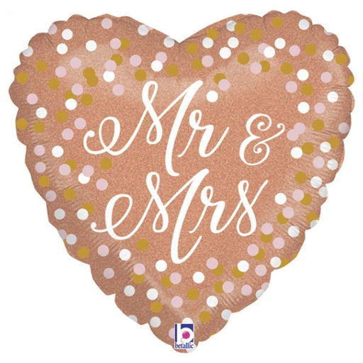 18" Foil Mr & Mrs Rose Gold Balloon The Ultimate Balloon And Party Shop Cheltenham & Gloucester Balloons & Fancy Dress 