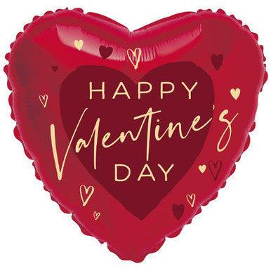 18” Happy Valentines Day Heart Foil Balloon The Ultimate Balloon And Party Shop Cheltenham & Gloucester Balloons & Fancy Dress 