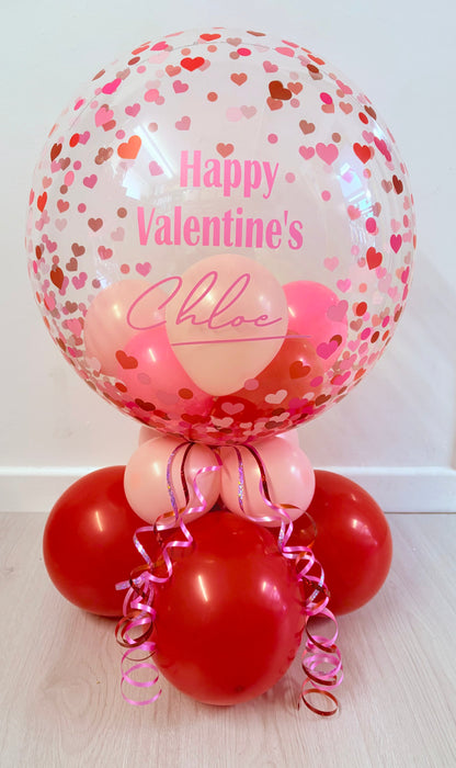 Personalised Valentines Day Table Top Bubble Display The Ultimate Balloon And Party Shop Cheltenham & Gloucester Balloons & Fancy Dress 