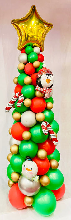 Christmas Tree Balloon Tower