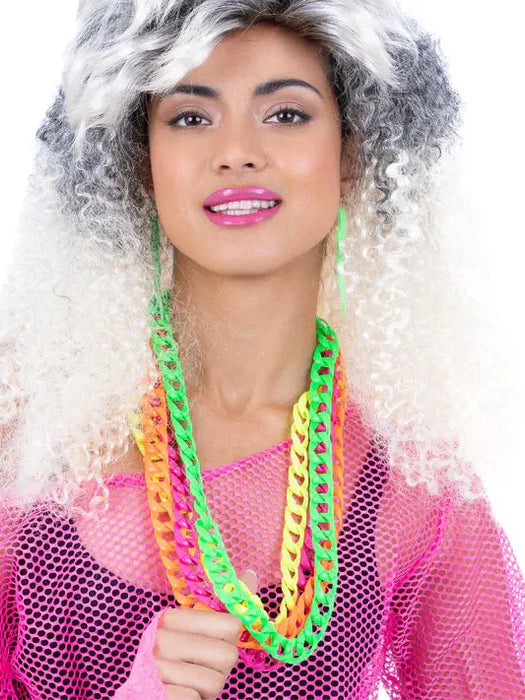 80's Neon Chunky Chain Necklace’s The Ultimate Balloon And Party Shop Cheltenham & Gloucester Balloons & Fancy Dress 