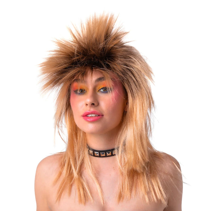 80's Spikey Rocker Wig - Dirty Blonde The Ultimate Balloon And Party Shop Cheltenham & Gloucester Balloons & Fancy Dress 