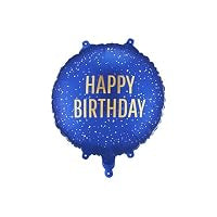 18" Foil Happy Birthday - Dark Blue & Gold The Ultimate Balloon And Party Shop Cheltenham & Gloucester Balloons & Fancy Dress 