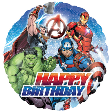 18" Foil Avengers Printed Balloon - Happy Birthday