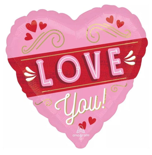 Large Foil Pink Heart Balloon - Valentine’s Day The Ultimate Balloon And Party Shop Cheltenham & Gloucester Balloons & Fancy Dress 