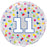 18" Foil Age 11 Balloon - Bright