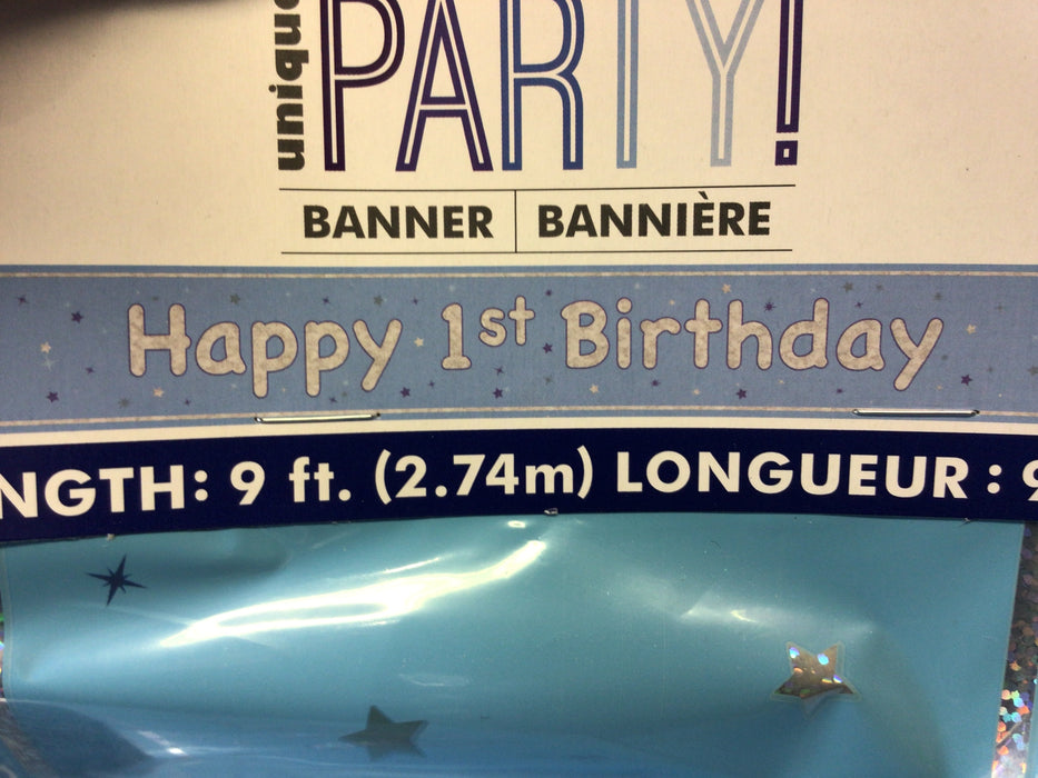 Age 1 Birthday Banner