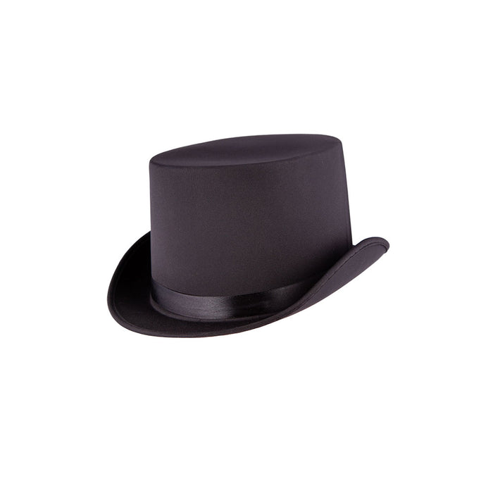 Black Satin Top Hat