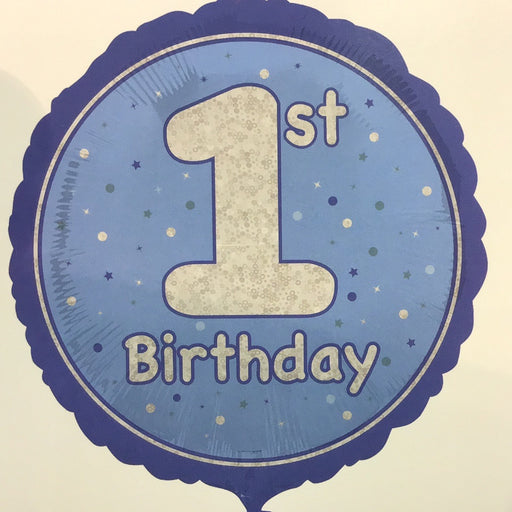 18" Foil 1st Birthday Balloon - Blue