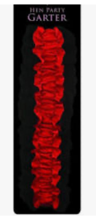 Black & Red Hen Garter The Ultimate Balloon And Party Shop Cheltenham & Gloucester Balloons & Fancy Dress 