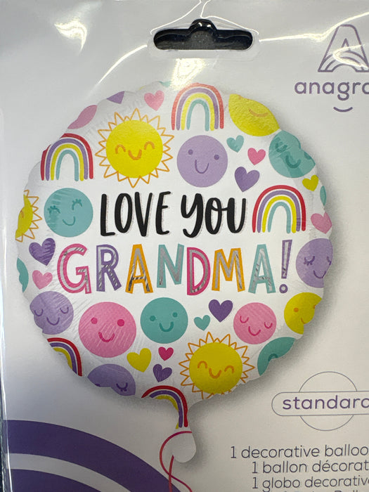 18" Foil Happy Birthday - Happy Birthday Grandma The Ultimate Balloon And Party Shop Cheltenham & Gloucester Balloons & Fancy Dress 