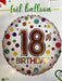 18" Foil Age 18 Balloon - Rainbow The Ultimate Balloon And Party Shop Cheltenham & Gloucester Balloons & Fancy Dress 