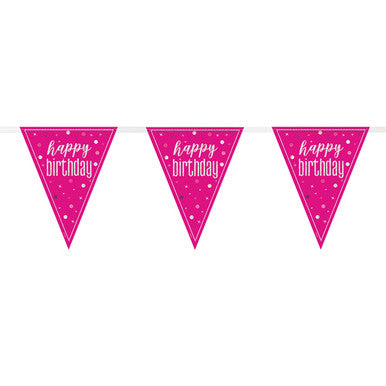 Birthday Bunting - Hot Pink