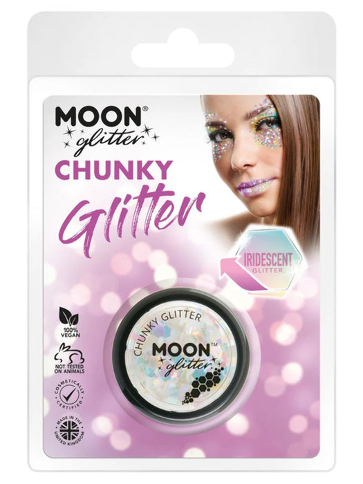 Cosmetic Chunky Glitter Pot - Irridescent White